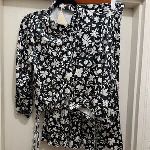 Kids Black & White Floral Matching Set - Brand